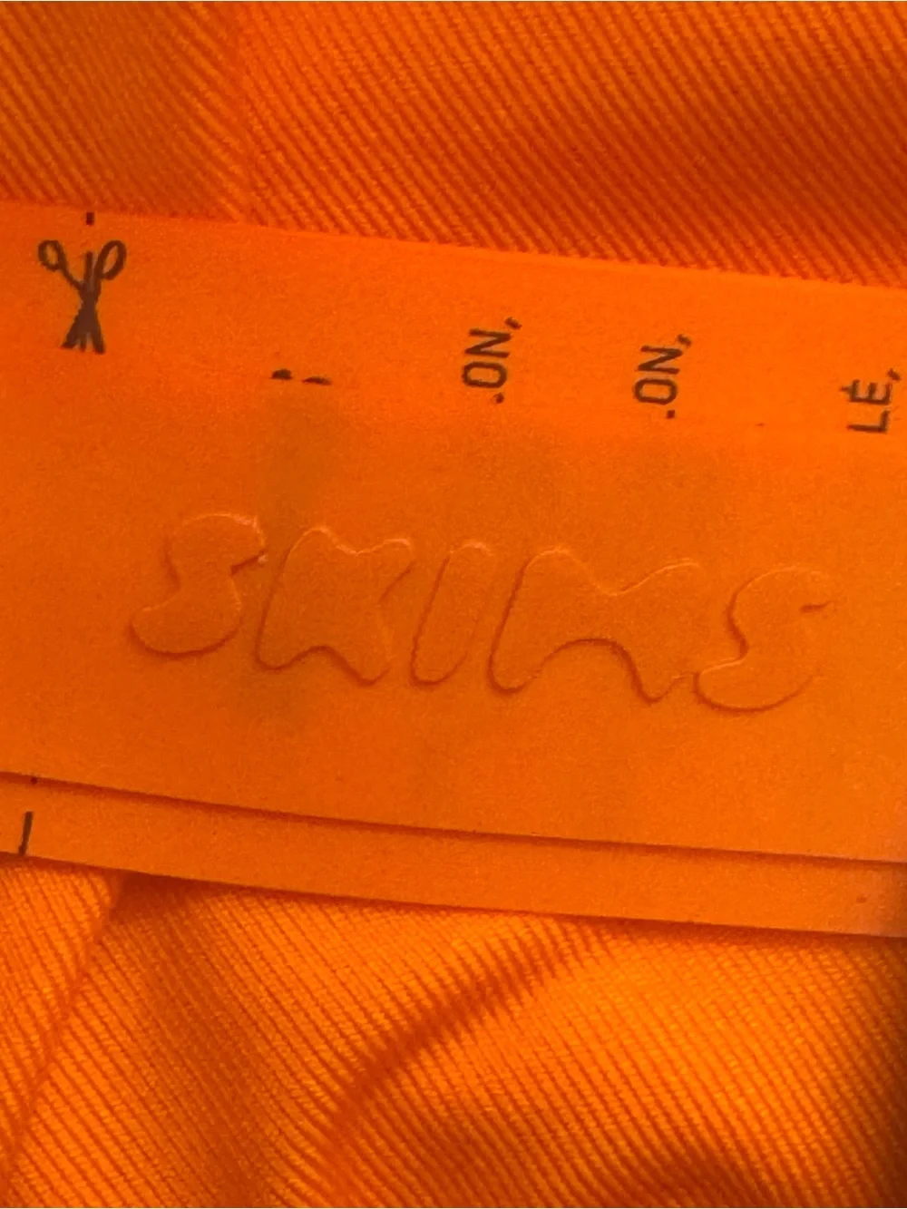 SKIMS Women's XS Signature Swim Triangle Bikini Top Tangerine Orange Beach Pool